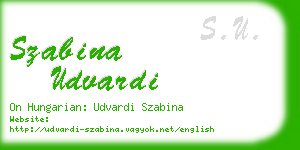 szabina udvardi business card